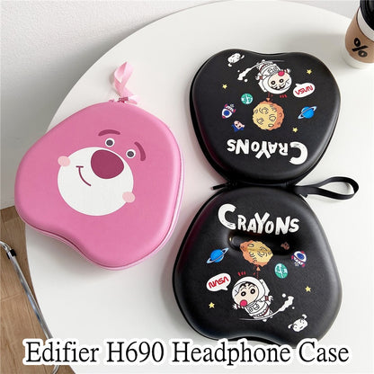 For Edifier H690 Headphone Case Cartoon Creative Patterns Headset Earpads Storage Bag Casing Box