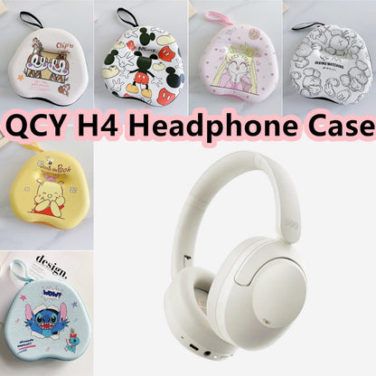 For QCY H4 Headphone Case Cartoon Creative Patterns Headset Earpads Storage Bag Casing Box