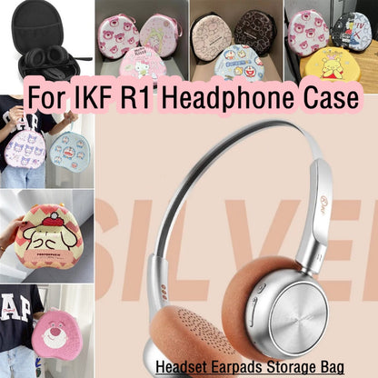 For IKF R1 Headphone Case Cartoon Creative Patterns Headset Earpads Storage Bag Casing Box