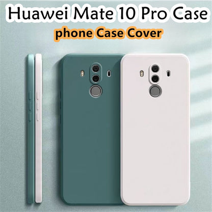 For Huawei Mate 10 Pro Cover Drop and wear resistant Silicone Full Case Classic Simple Solid Color Phone Case Cover
