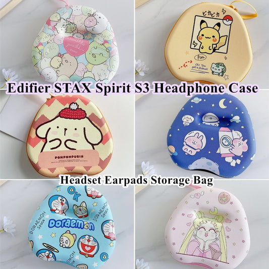 For Edifier STAX Spirit S3 Headphone Case Cartoon Creative Patterns Headset Earpads Storage Bag Casing Box