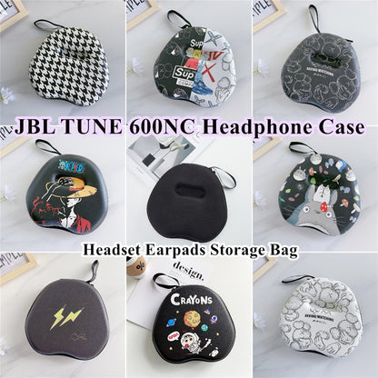 For JBL TUNE 600NC Headphone Case Cartoon Creative Patterns Headset Earpads Storage Bag Casing Box