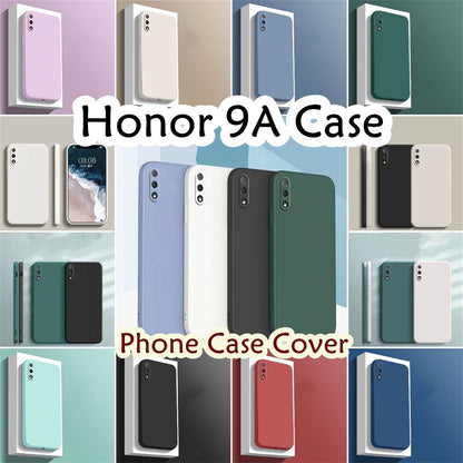 For Honor 9A Cover Drop and wear resistant Silicone Full Case Classic Simple Solid Color Phone Case Cover