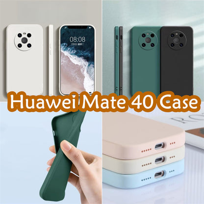 For Huawei Mate 40 Cover Drop and wear resistant Silicone Full Case Classic Simple Solid Color Phone Case Cover