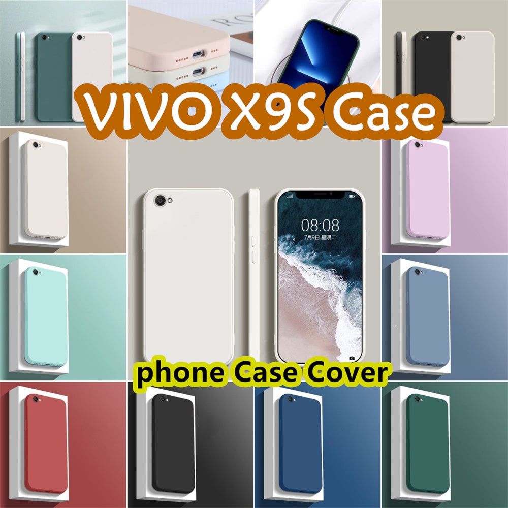For VIVO X9S Cover Drop and wear resistant Silicone Full Case Classic Simple Solid Color Phone Case Cover