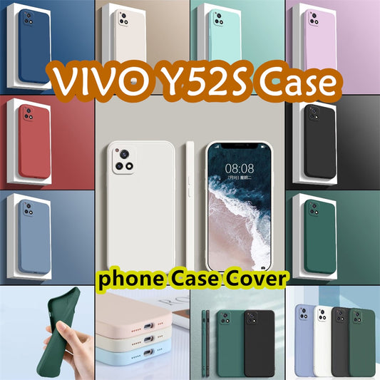 For VIVO Y52S Cover Drop and wear resistant Silicone Full Case Classic Simple Solid Color Phone Case Cover