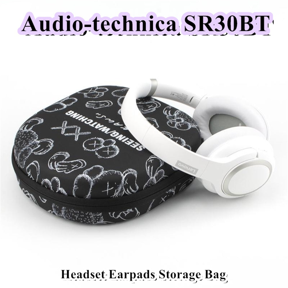 For Audio-technica SR30BT Headphone Case Cartoon Creative Patterns Headset Earpads Storage Bag Casing Box