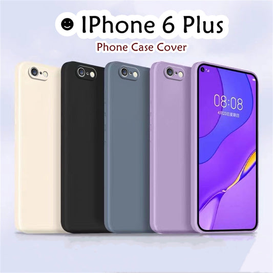 For IPhone 6 Plus Cover Drop and wear resistant Silicone Full Case Classic Simple Solid Color Phone Case Cover