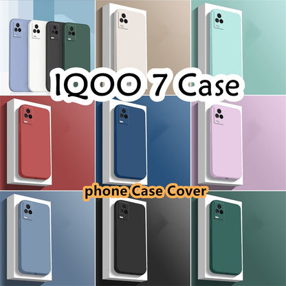 For IQOO 7 Cover Drop and wear resistant Silicone Full Case Classic Simple Solid Color Phone Case Cover