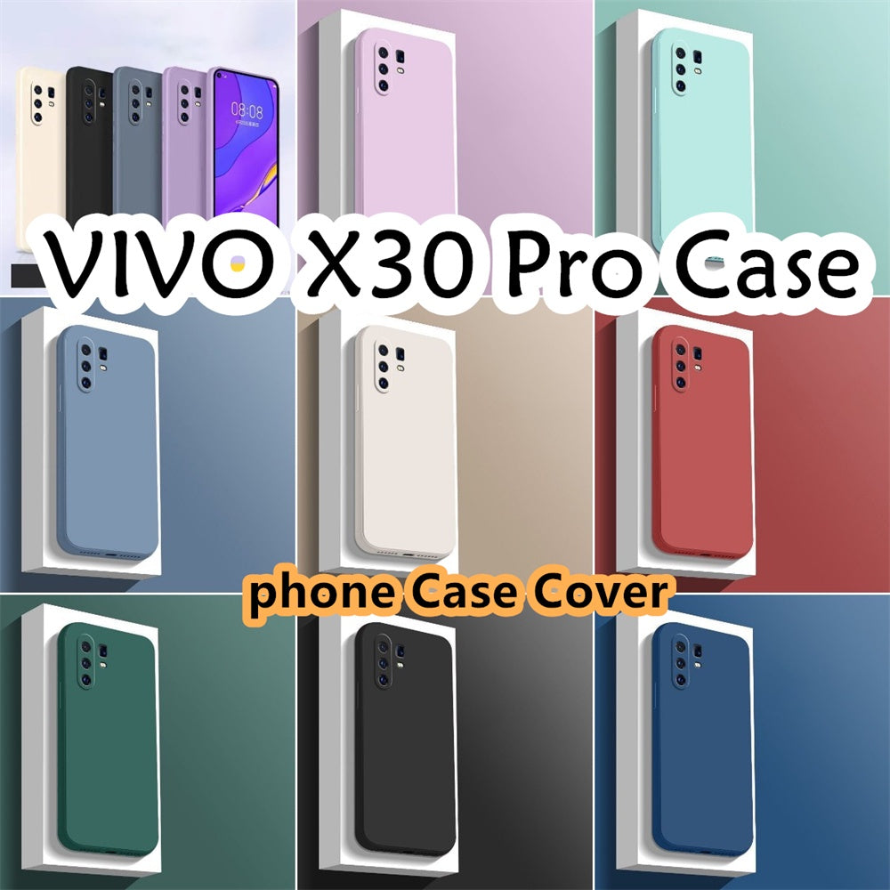 For VIVO X30 Pro Cover Drop and wear resistant Silicone Full Case Classic Simple Solid Color Phone Case Cover