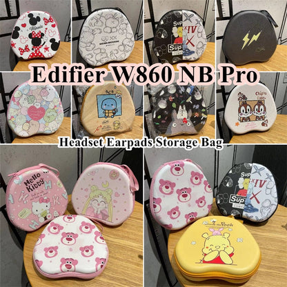 For Edifier W860 NB Pro Headphone Case Cartoon Creative Patterns Headset Earpads Storage Bag Casing Box