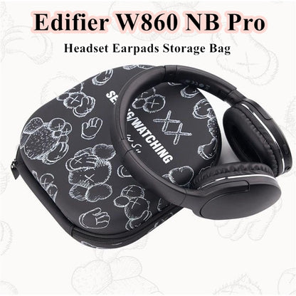 For Edifier W860 NB Pro Headphone Case Cartoon Creative Patterns Headset Earpads Storage Bag Casing Box
