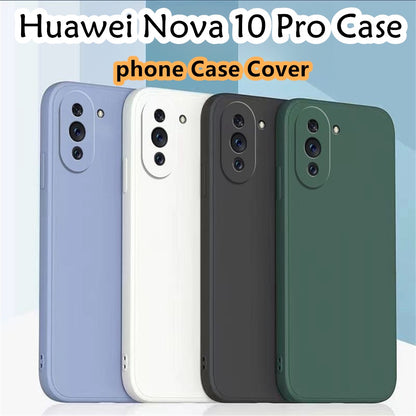 For Huawei Nova 10 Pro Cover Drop and wear resistant Silicone Full Case Classic Simple Solid Color Phone Case Cover