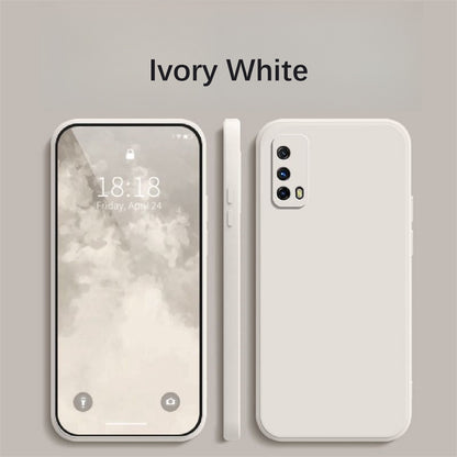 For IQOO Z1X Cover Drop and wear resistant Silicone Full Case Classic Simple Solid Color Phone Case Cover