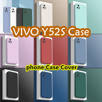 For VIVO Y52S Cover Drop and wear resistant Silicone Full Case Classic Simple Solid Color Phone Case Cover