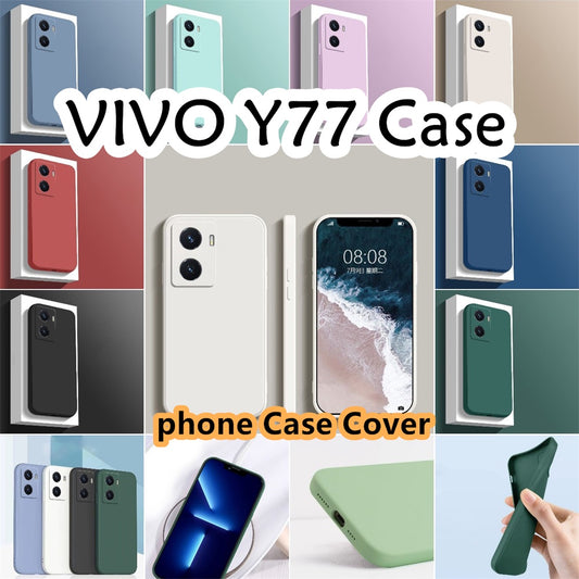 For VIVO Y77 Cover Drop and wear resistant Silicone Full Case Classic Simple Solid Color Phone Case Cover