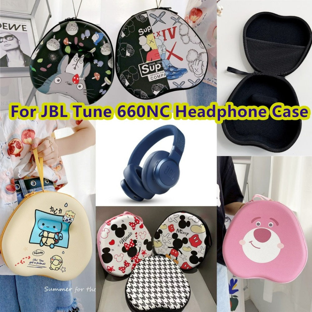 For JBL TUNE 660NC Headphone Case Cartoon Creative Patterns Headset Earpads Storage Bag Casing Box