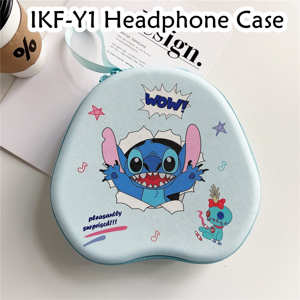 For IKF-Y1 Headphone Case Cartoon Creative Patterns Headset Earpads Storage Bag Casing Box