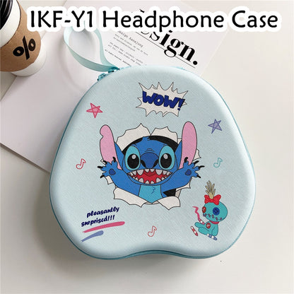 For IKF-Y1 Headphone Case Cartoon Creative Patterns Headset Earpads Storage Bag Casing Box
