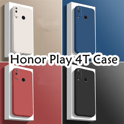 For Honor Play 4T Cover Drop and wear resistant Silicone Full Case Classic Simple Solid Color Phone Case Cover