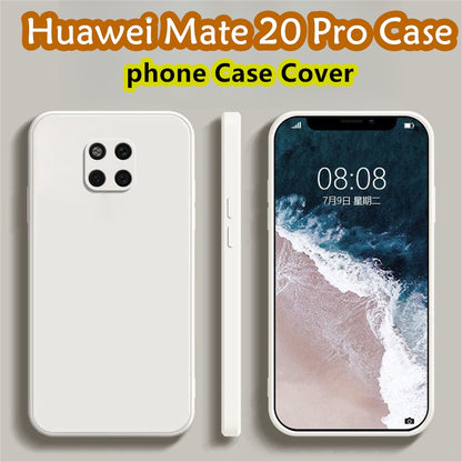 For Huawei Mate 20 Pro Cover Drop and wear resistant Silicone Full Case Classic Simple Solid Color Phone Case Cover