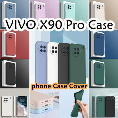 For VIVO X90 Pro Cover Drop and wear resistant Silicone Full Case Classic Simple Solid Color Phone Case Cover