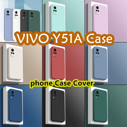 For VIVO Y51A Cover Drop and wear resistant Silicone Full Case Classic Simple Solid Color Phone Case Cover