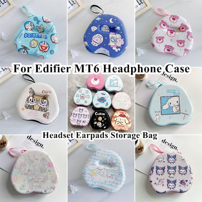 For Edifier MT6 Headphone Case Cartoon Creative Patterns Headset Earpads Storage Bag Casing Box