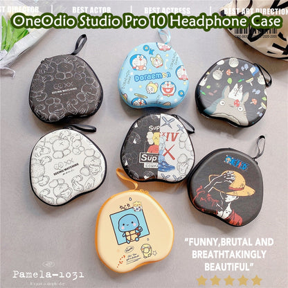 For OneOdio Studio Pro 10 Headphone Case Cartoon Creative Patterns Headset Earpads Storage Bag Casing Box
