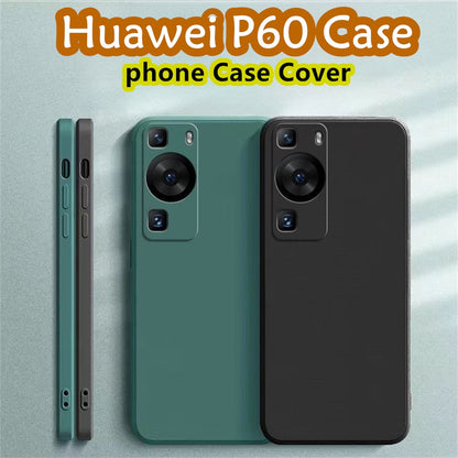 For Huawei P60 Cover Drop and wear resistant Silicone Full Case Classic Simple Solid Color Phone Case Cover
