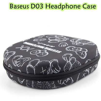 For Baseus D03 Headphone Case Cartoon Creative Patterns Headset Earpads Storage Bag Casing Box