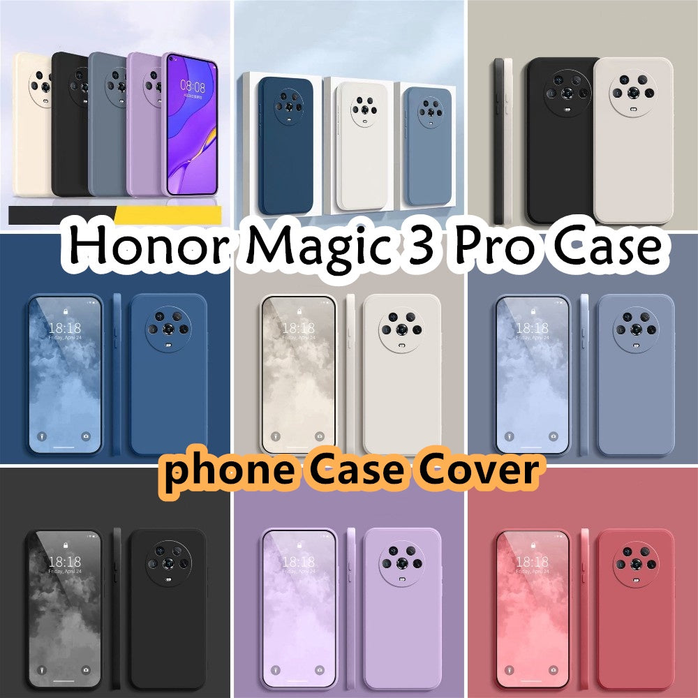 For Honor Magic 3 Pro Cover Drop and wear resistant Silicone Full Case Classic Simple Solid Color Phone Case Cover