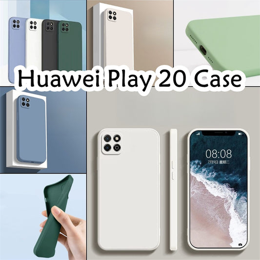 For Huawei Play 20 Cover Drop and wear resistant Silicone Full Case Classic Simple Solid Color Phone Case Cover