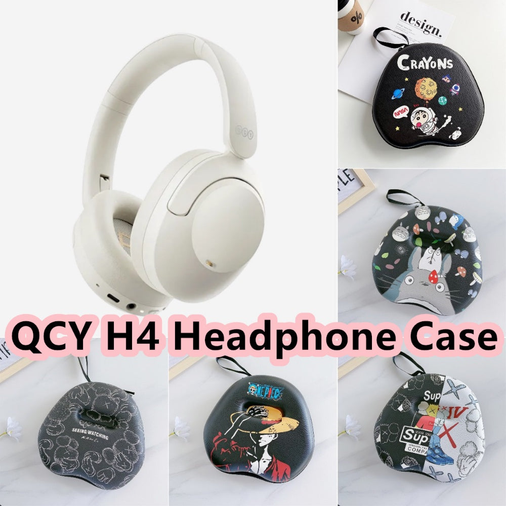 For QCY H4 Headphone Case Cartoon Creative Patterns Headset Earpads Storage Bag Casing Box