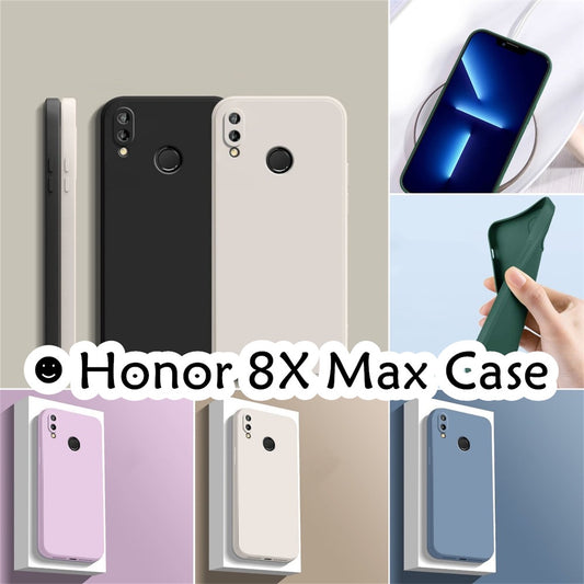For Honor 8X Max Cover Drop and wear resistant Silicone Full Case Classic Simple Solid Color Phone Case Cover