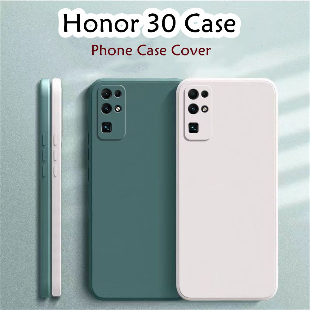 For Honor 30 Cover Drop and wear resistant Silicone Full Case Classic Simple Solid Color Phone Case Cover