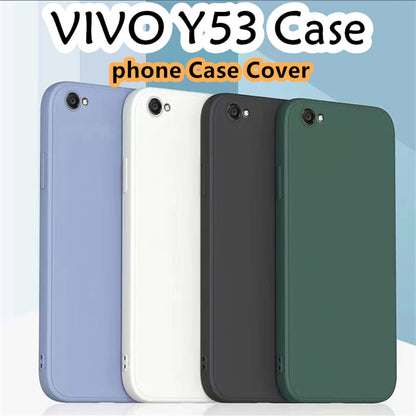 For VIVO Y53 Cover Drop and wear resistant Silicone Full Case Classic Simple Solid Color Phone Case Cover