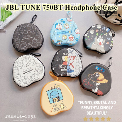 For JBL TUNE 750BT Headphone Case Cartoon Creative Patterns Headset Earpads Storage Bag Casing Box