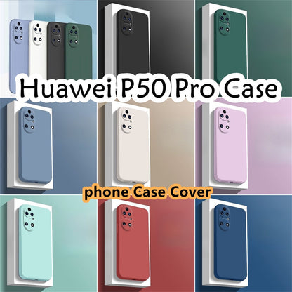 For Huawei P50 Pro Cover Drop and wear resistant Silicone Full Case Classic Simple Solid Color Phone Case Cover