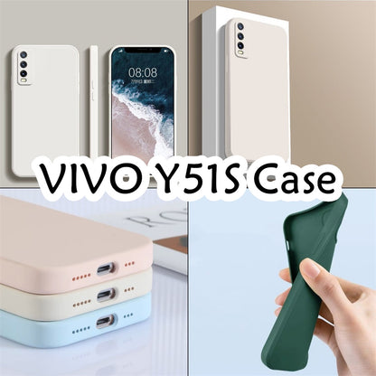 For VIVO Y51S Cover Drop and wear resistant Silicone Full Case Classic Simple Solid Color Phone Case Cover