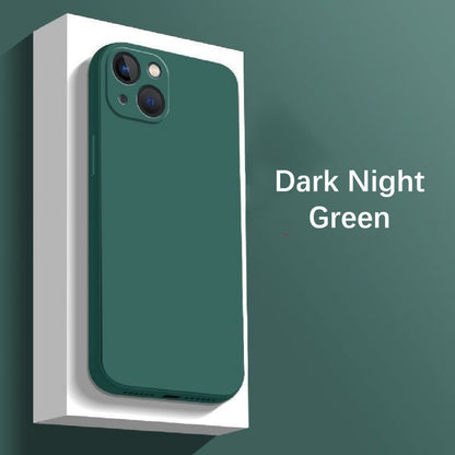 For IPhone 15 Cover Drop and wear resistant Silicone Full Case Classic Simple Solid Color Phone Case Cover