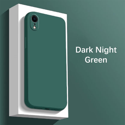 For IPhone XR Cover Drop and wear resistant Silicone Full Case Classic Simple Solid Color Phone Case Cover
