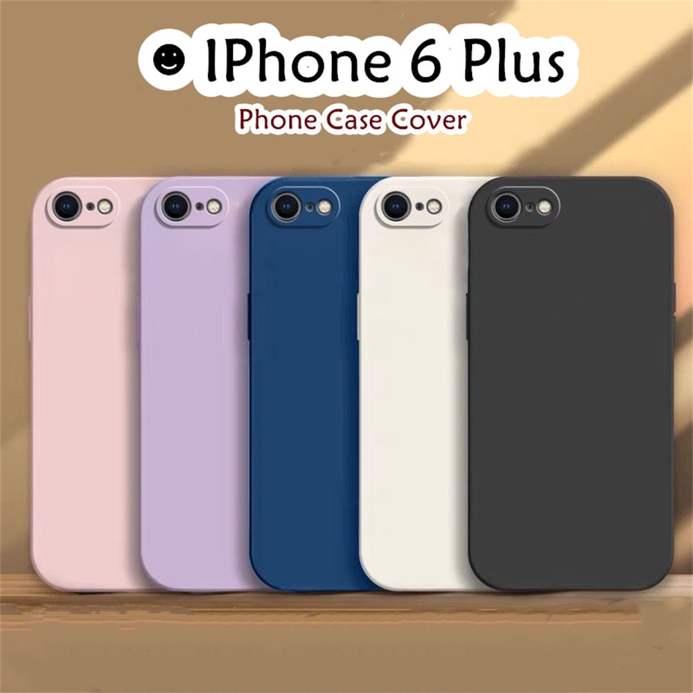 For IPhone 6 Plus Cover Drop and wear resistant Silicone Full Case Classic Simple Solid Color Phone Case Cover