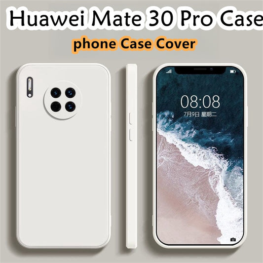 For Huawei Mate 30 Pro Cover Drop and wear resistant Silicone Full Case Classic Simple Solid Color Phone Case Cover