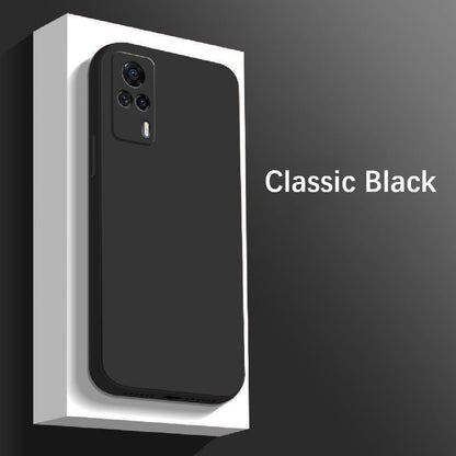 For VIVO S9E Cover Drop and wear resistant Silicone Full Case Classic Simple Solid Color Phone Case Cover