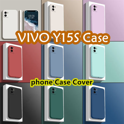 For VIVO Y15S Cover Drop and wear resistant Silicone Full Case Classic Simple Solid Color Phone Case Cover
