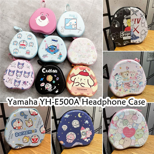 For Yamaha YH-E500A Headphone Case Cartoon Creative Patterns Headset Earpads Storage Bag Casing Box