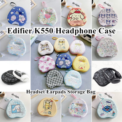 For Edifier K550 Headphone Case Cartoon Creative Patterns Headset Earpads Storage Bag Casing Box