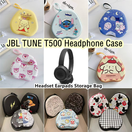 For JBL TUNE T500 Headphone Case Cartoon Creative Patterns Headset Earpads Storage Bag Casing Box