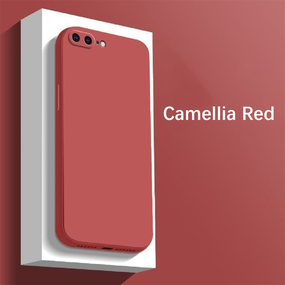 For IPhone 7 Plus Cover Drop and wear resistant Silicone Full Case Classic Simple Solid Color Phone Case Cover